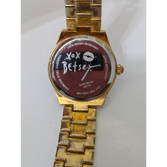 Betsey Johnson‎ Watch Women's BJ00190-44 Glitter Skull Bling Gems - Picture 5 of 7